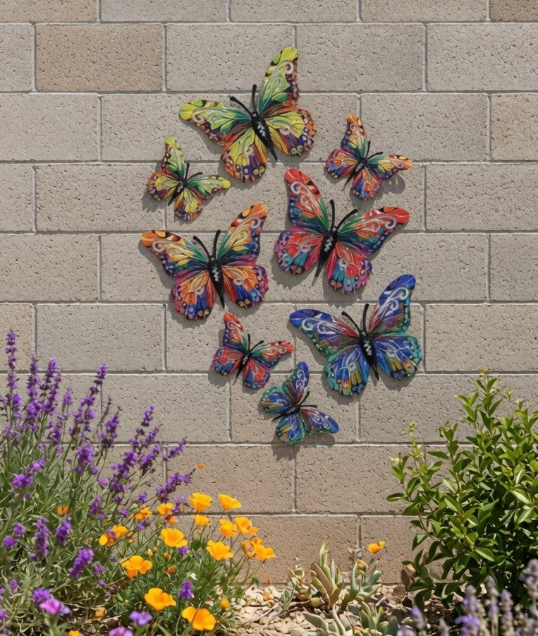 8 Piece Metal Butterfly Bundle (4 Large + 4 Medium)