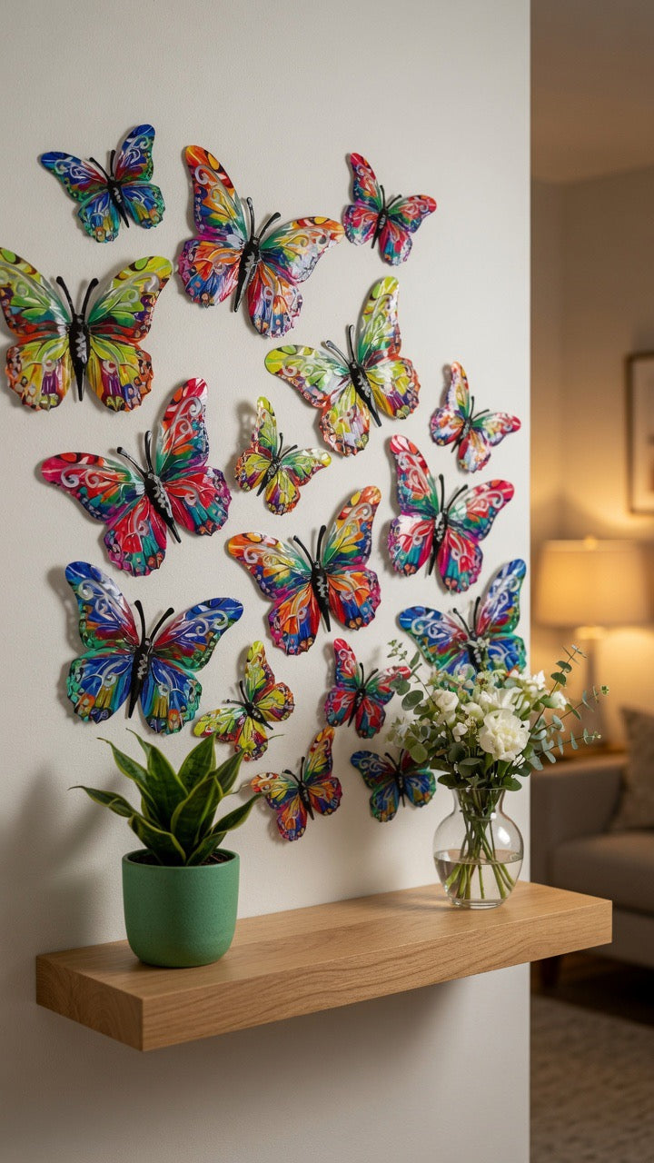 16 Piece Metal Butterfly Bundle (8 Large + 8 Medium)