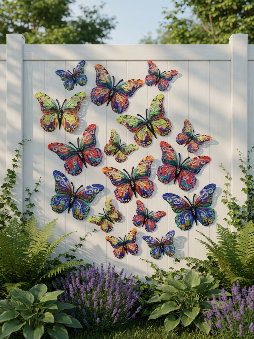 16 Piece Metal Butterfly Bundle (8 Large + 8 Medium)