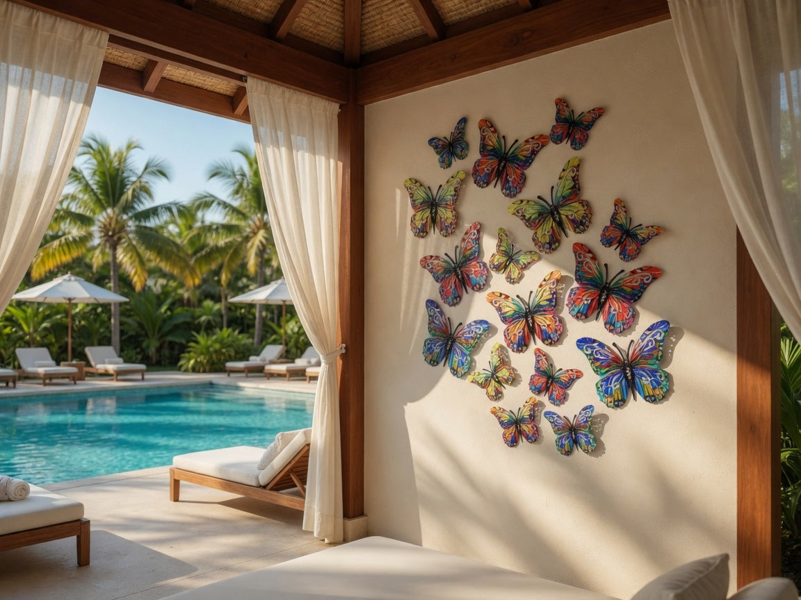 16 Piece Metal Butterfly Bundle (8 Large + 8 Medium)