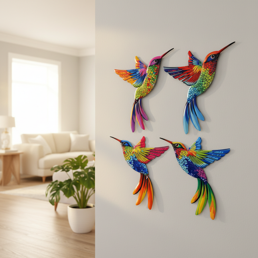 Metal Hummingbird Wall Art Lifestyle